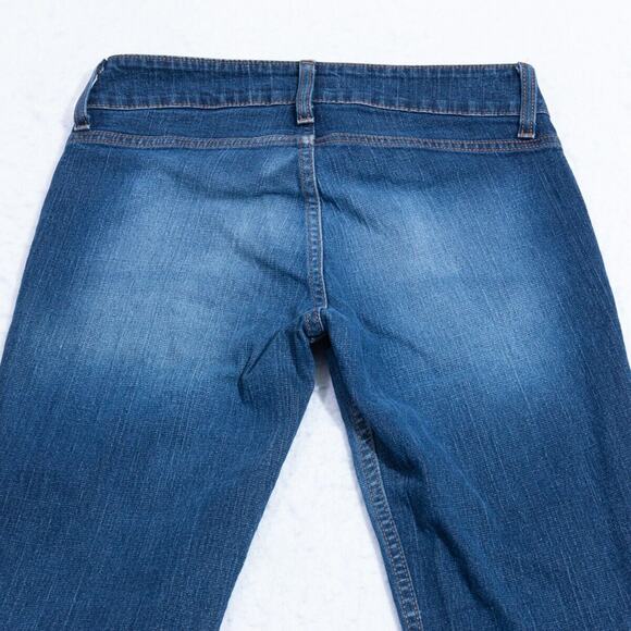 Mossimo Jeans Womens 5 - 27x26.5 Bootcut Patch Pockets Dark Blue Wash - Picture 4 of 12